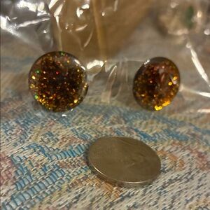 Sparkling Gold Stud Earrings